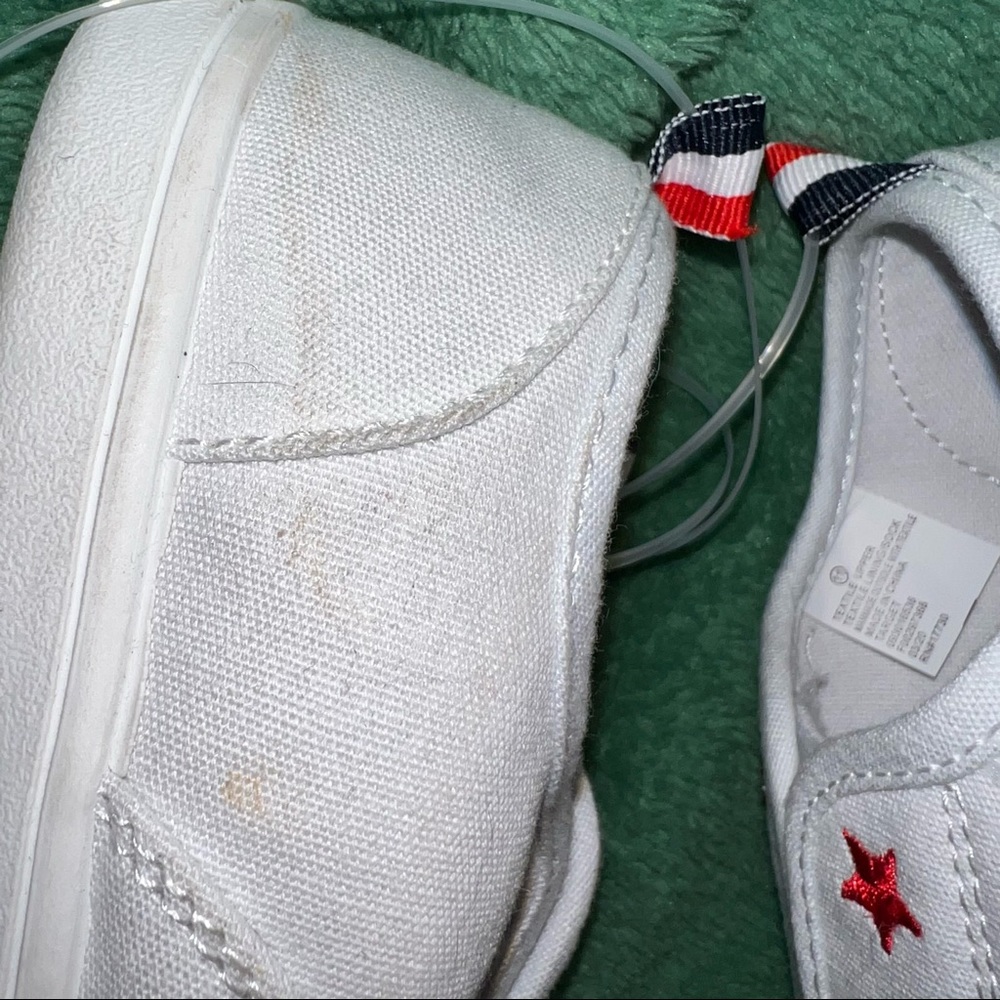🇺🇸 Cat & Jack Shoes Toddler Girls Size 10 11 Slip On Sneakers USA 4th of July - Picture 6 of 8